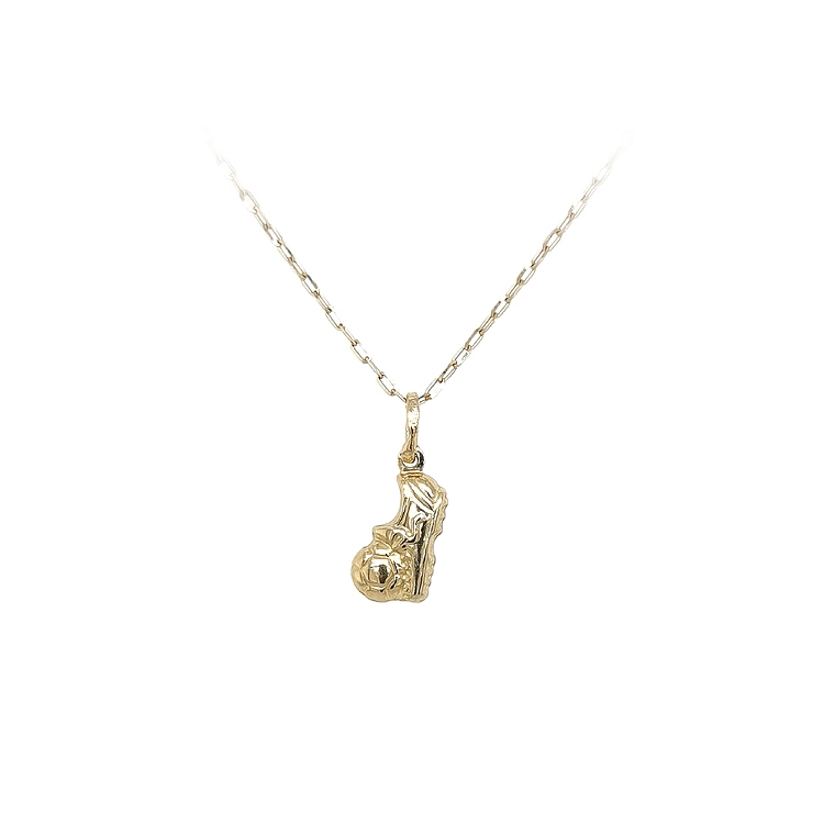 Gold Pendant Football with Ball