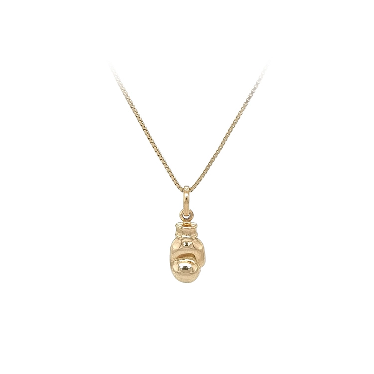 Gold Pendant Boxing Gloves