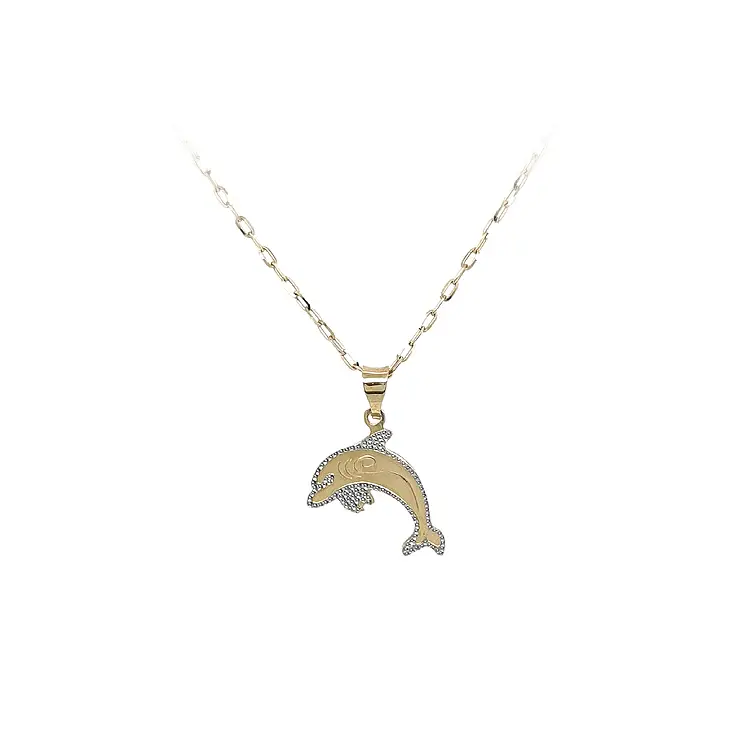 Pendant Dolphin made of Combined Gold