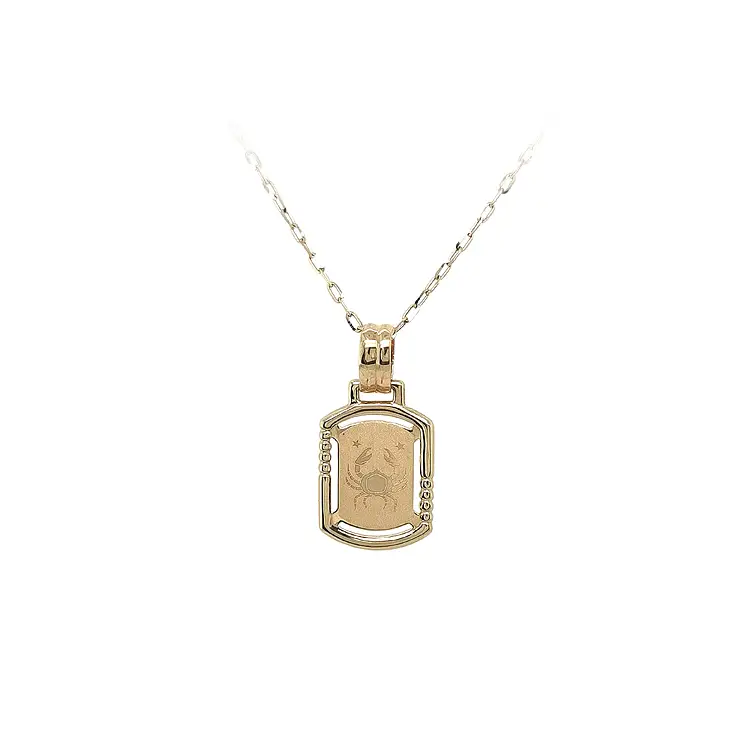 Gold Pendant Sign of the Crab