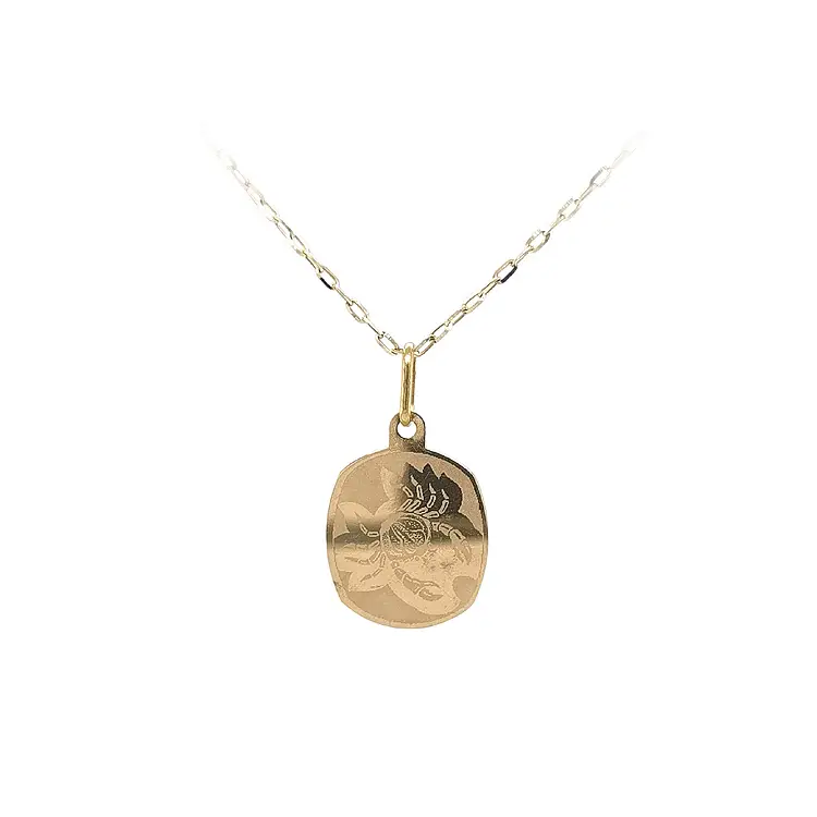 Gold Pendant Sign of the Crab