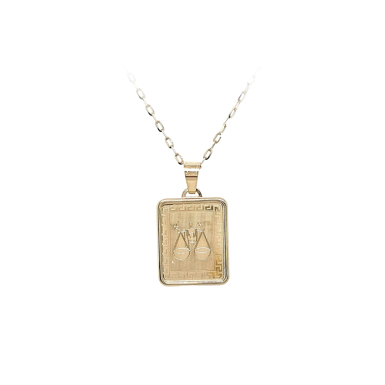Gold Pendant Sign of the Scales
