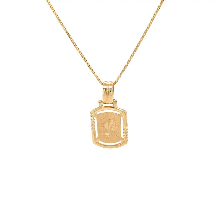 Gold Pendant Sign of the Scales