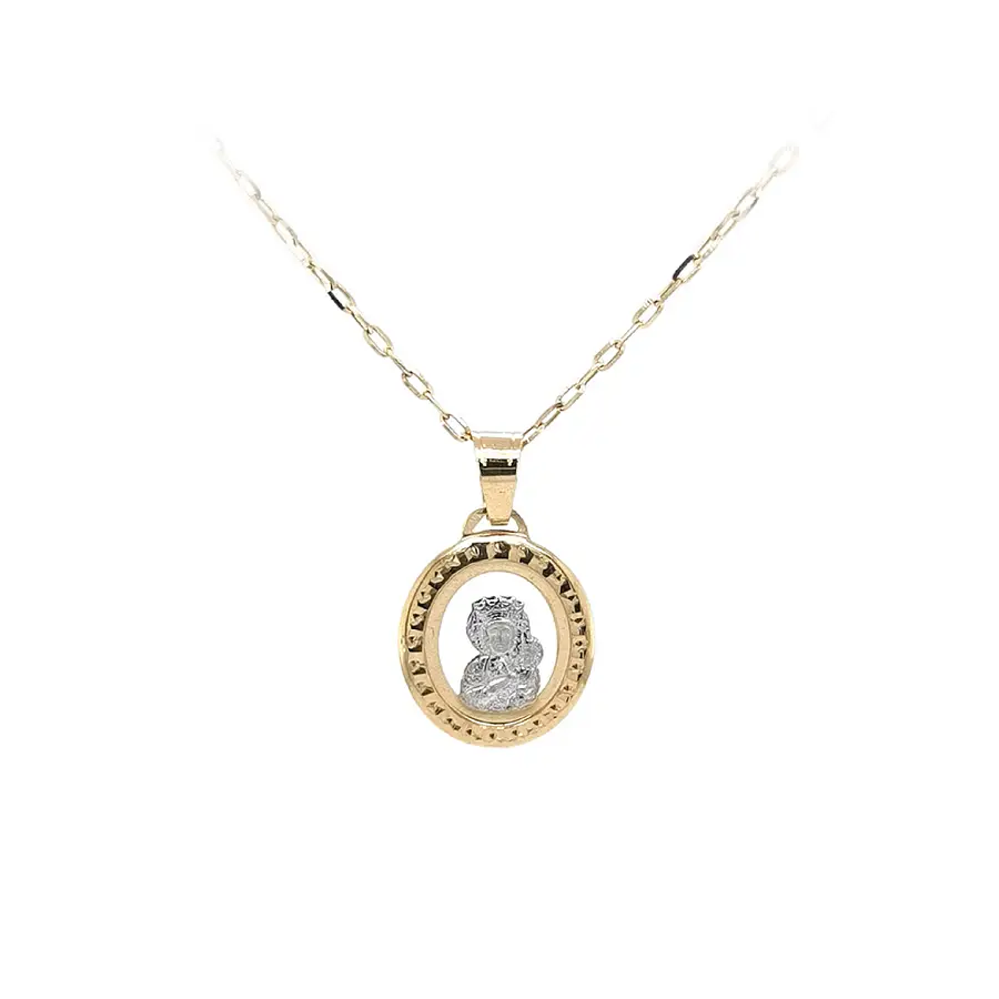 Pendant with Virgin Mary and Jesus Christ made of Combined Gold