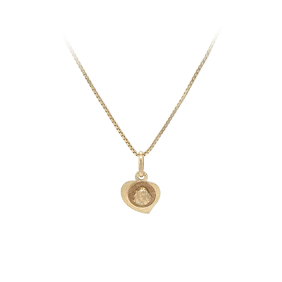 Gold Pendant Our Lady in the Heart of Faith