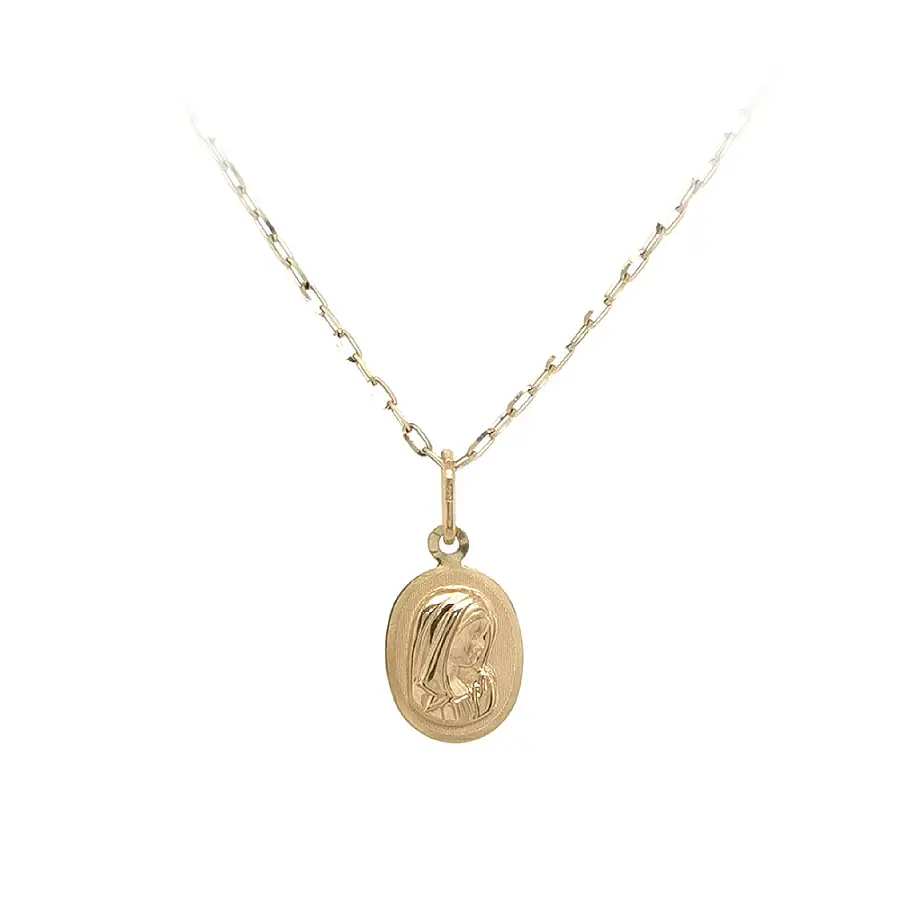 Gold Pendant Madonna Virgin Mary