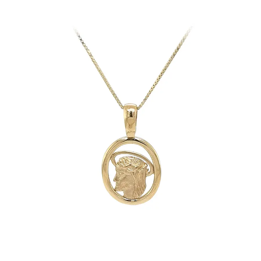 Gold Pendant Jesus Christ - Symbol of Humility and Love