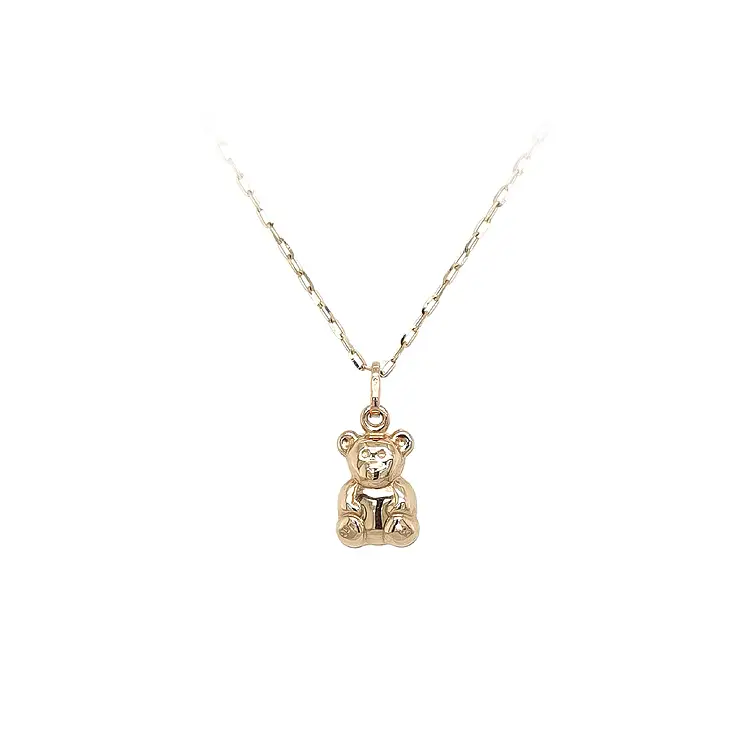 Golden Teddy Bear Pendant