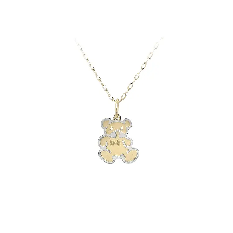 Golden Teddy Bear Pendant