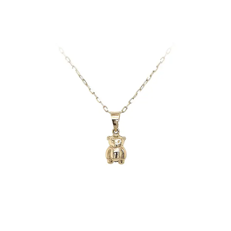 Golden Teddy Bear Pendant