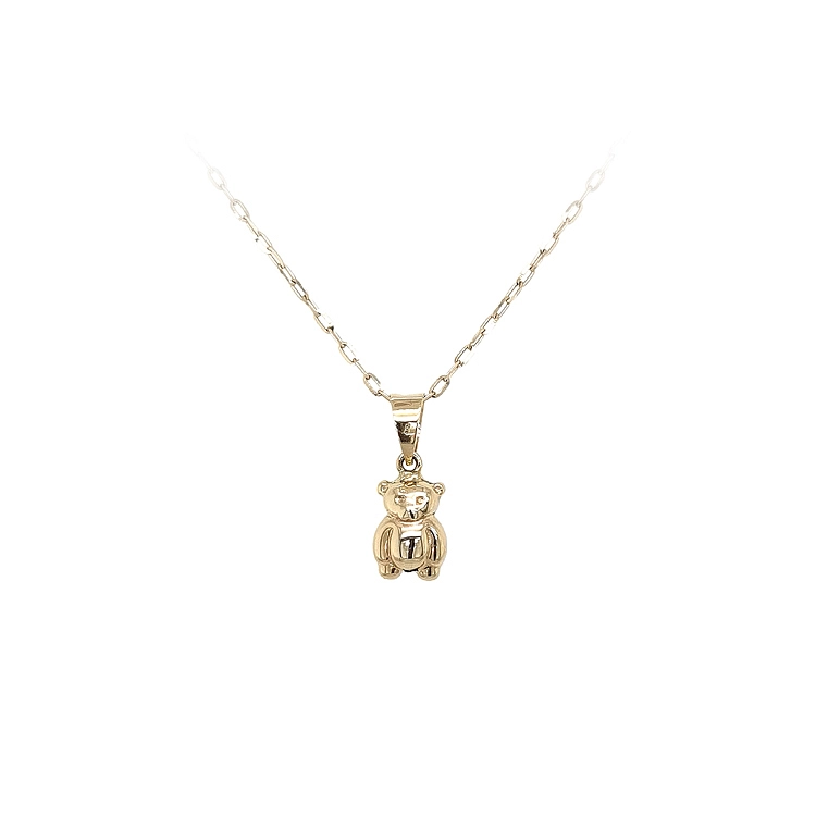 Golden Teddy Bear Pendant