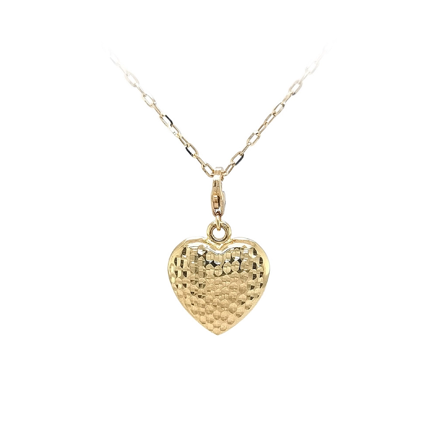Gold Pendant Heart on Bracelet