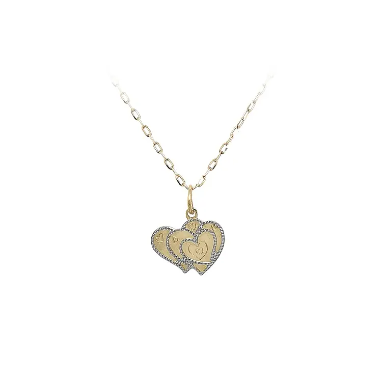 Gold Pendant Hearts