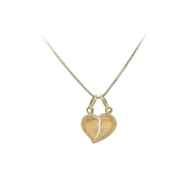 Gold Pendant Heart for Two