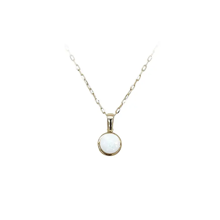 Gold Pendant with Opal