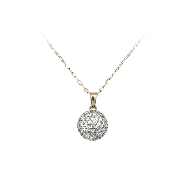 Gold Pendant with Zircons