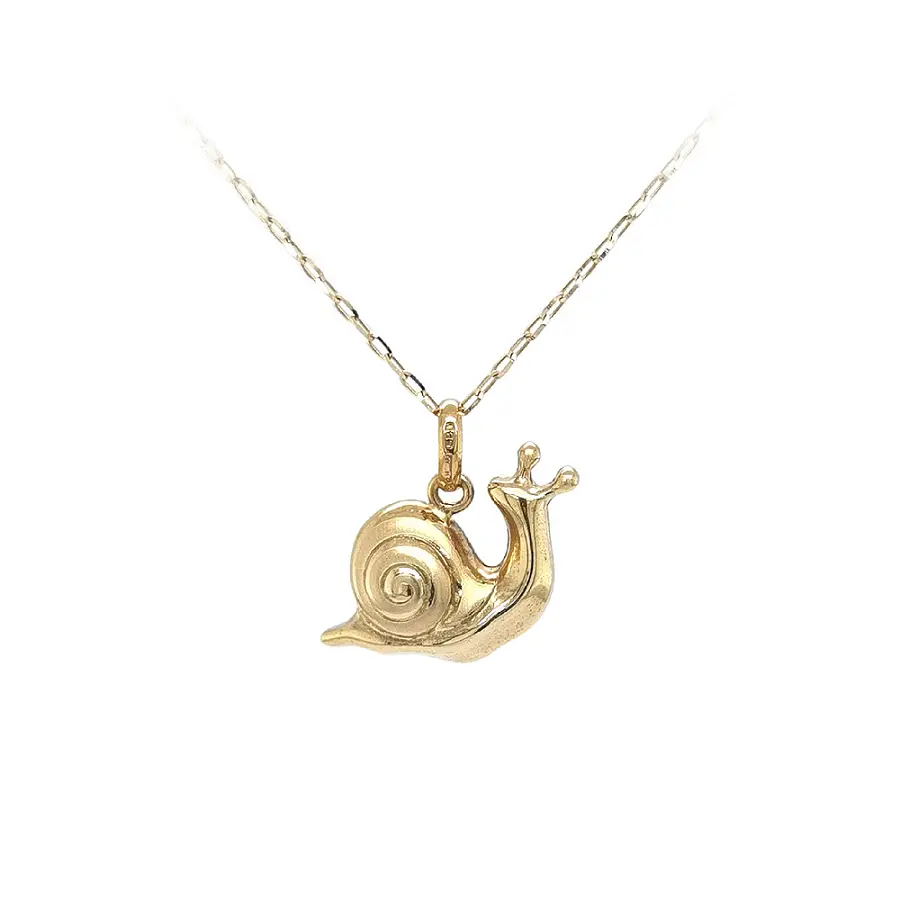 Gold Pendant in Snail Shape
