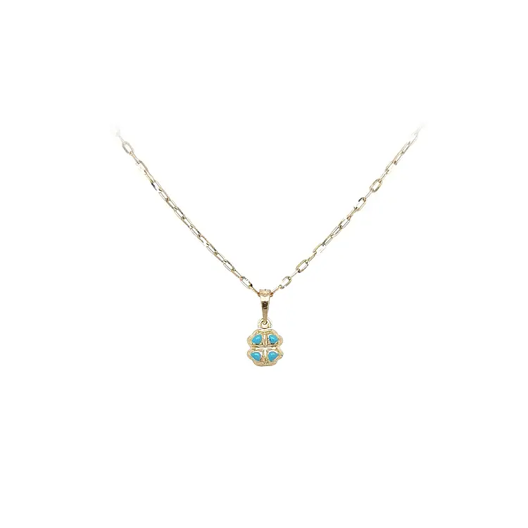 Gold Four Leaf Clover Pendant
