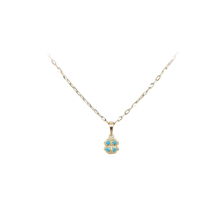 Gold Four Leaf Clover Pendant