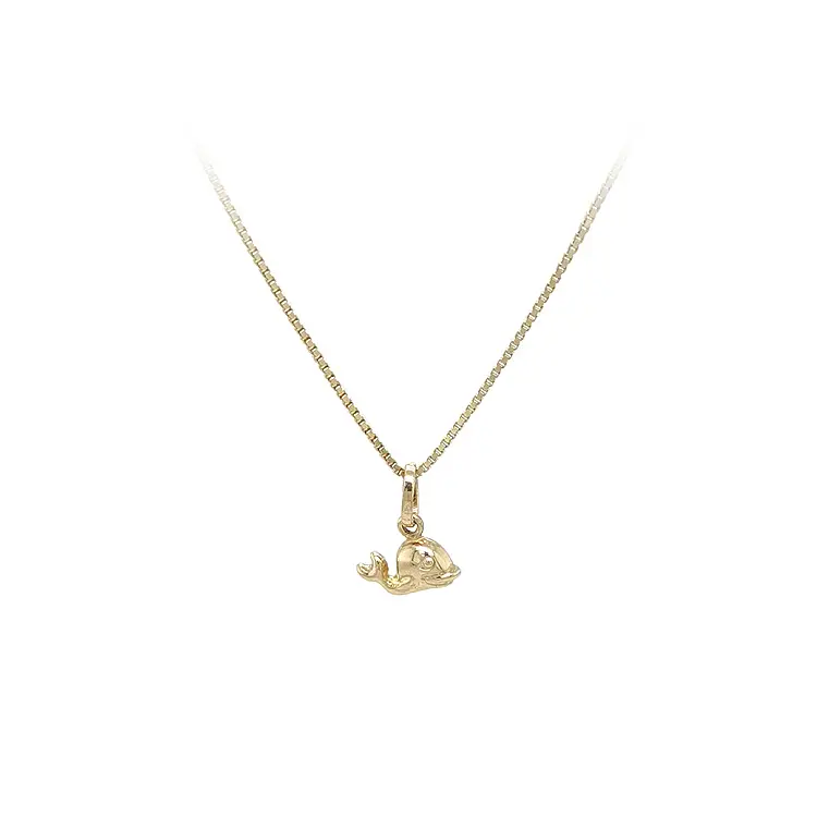 Gold Pendant Whale