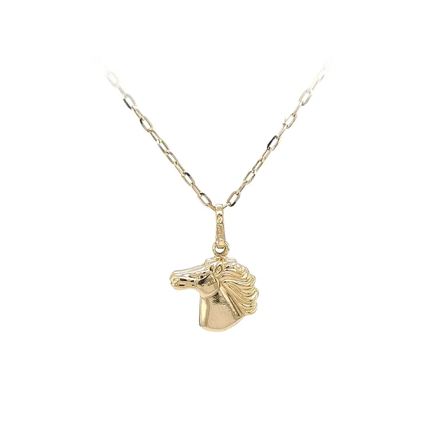 Exclusive Gold Pendant with Realistic Horse Motif