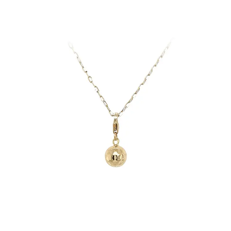 Gold Pendant for Bracelet Ball