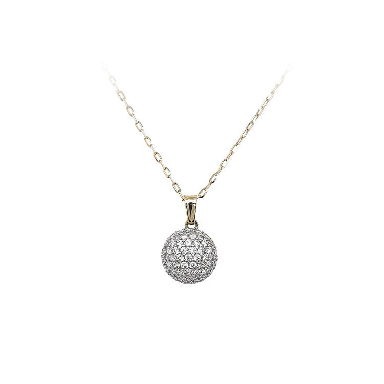 Gold Pendant with Zircons