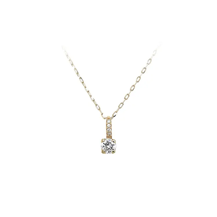 Gold Pendant with Zircons