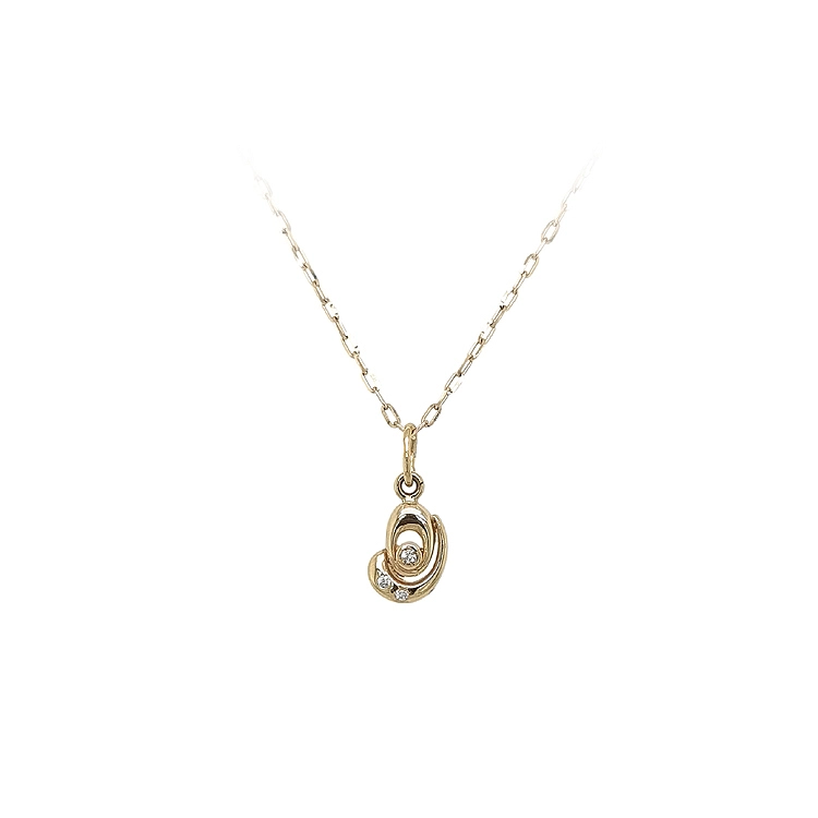 Gold Pendant with Zircons