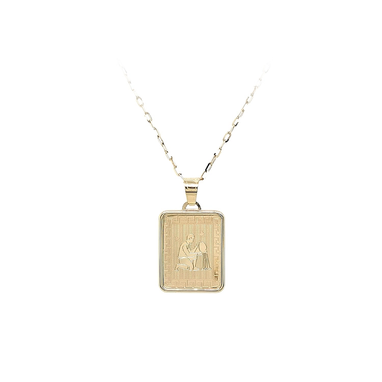 Gold Pendant Aquarius