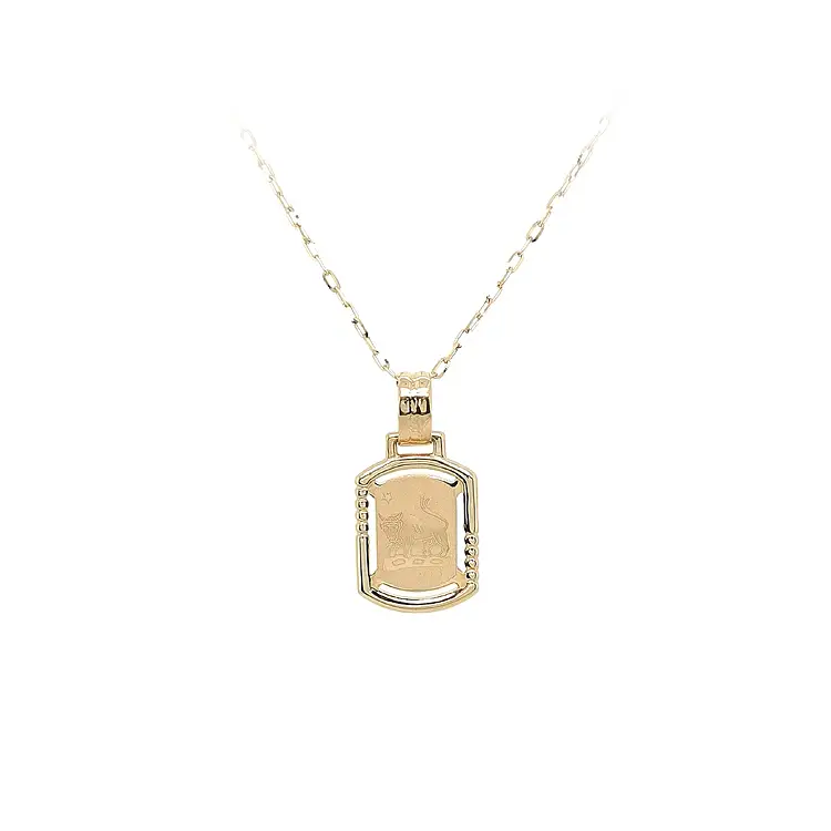Gold Pendant Sign of the Bull