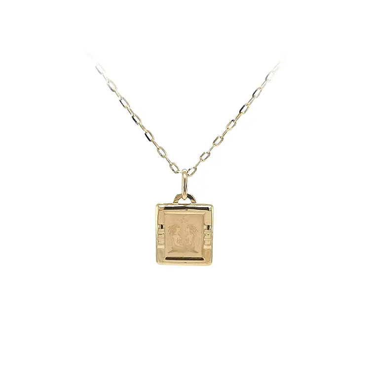 Gold Pendant Sign of the Twins