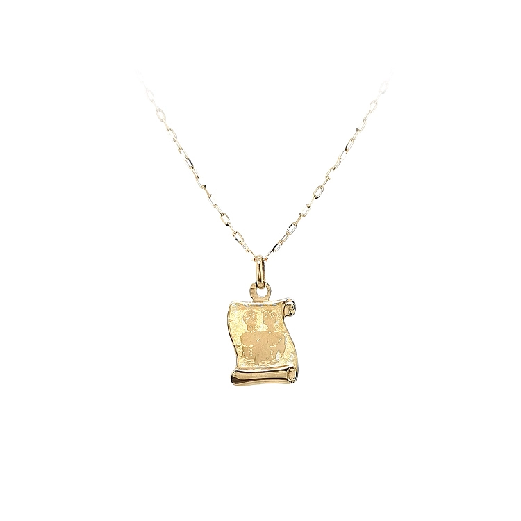 Gold Pendant Sign of the Twins