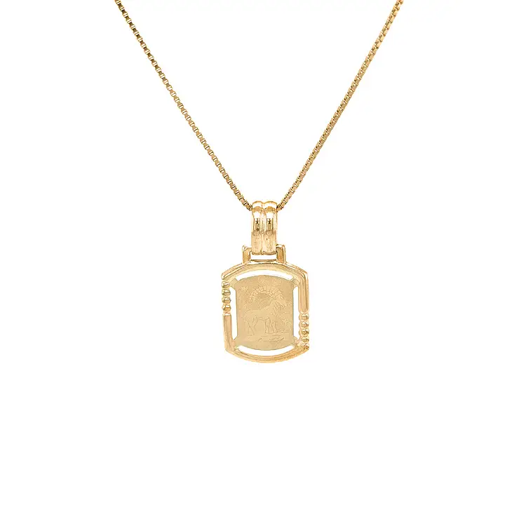 Gold Pendant Sign of the Capricorn