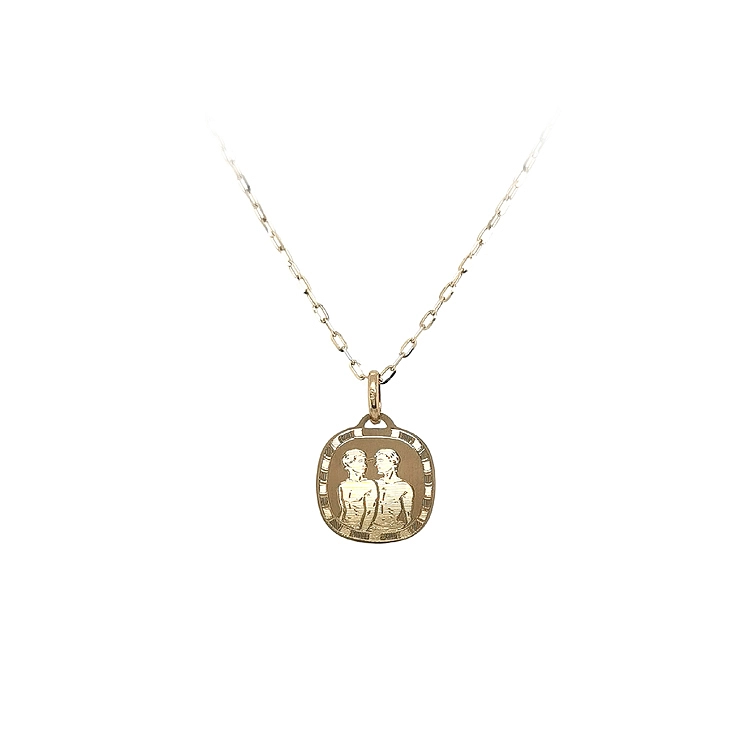 Gold Pendant Sign of the Twins