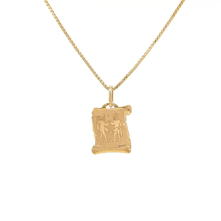 Gold Pendant Sign of the Twins