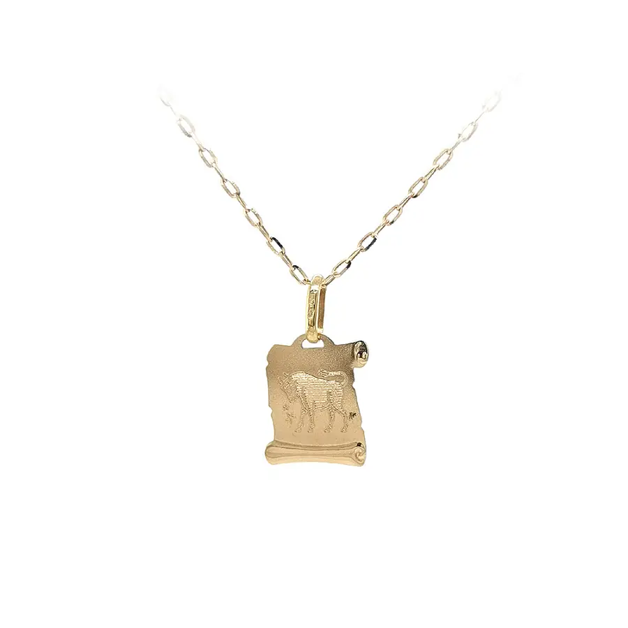Gold Pendant Sign of the Bull