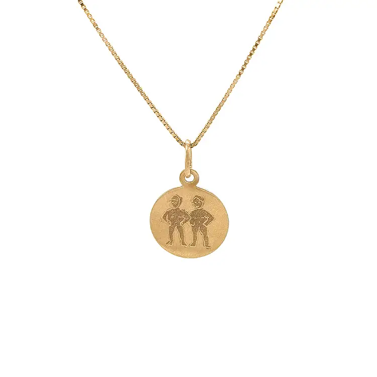 Gold Pendant Sign of the Twins