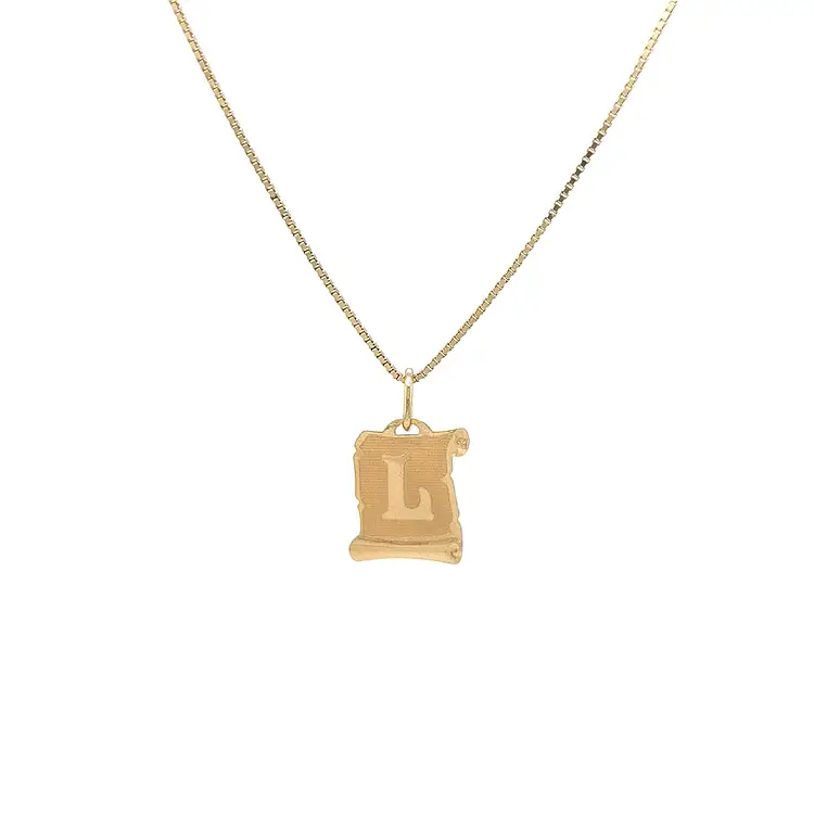 Gold Pendant Letter L