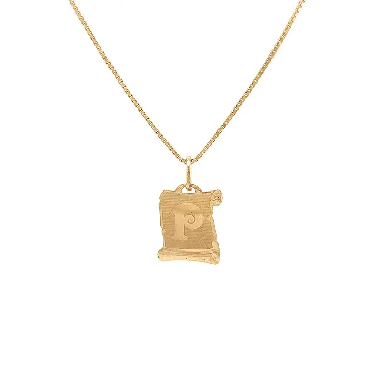 Gold Pendant Letter P