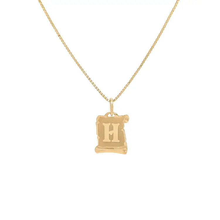 Gold Pendant Letter H