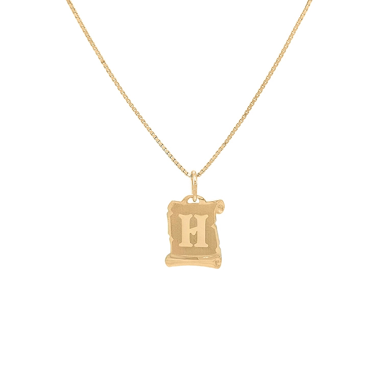 Gold Pendant Letter H