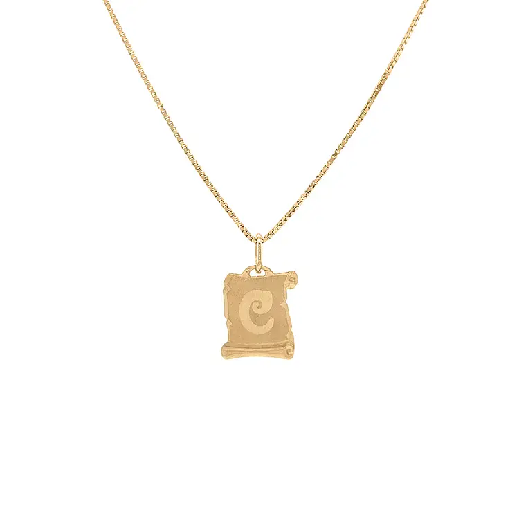 Gold Pendant Letter C