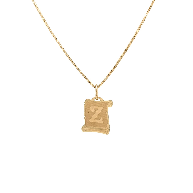 Gold Pendant Letter Z