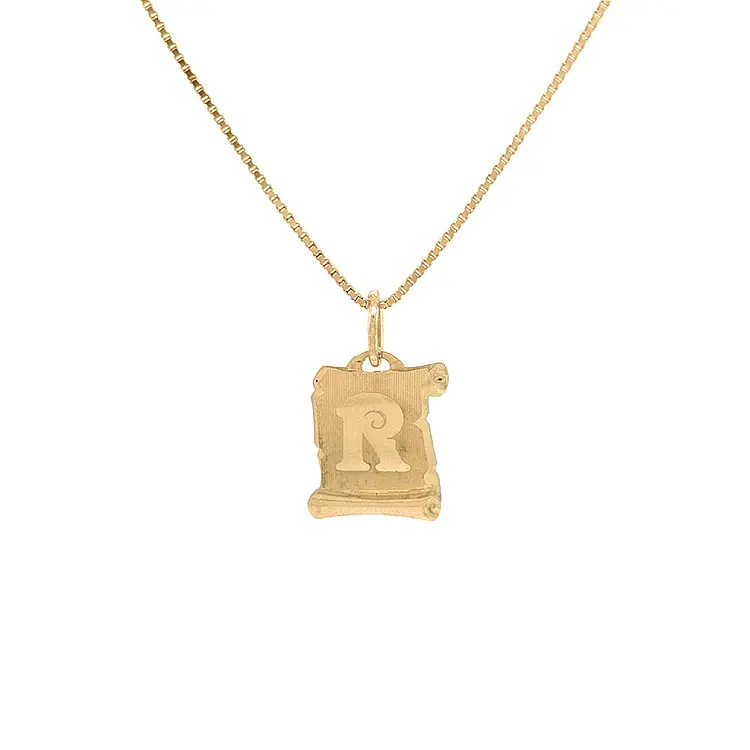 Gold Pendant Letter R