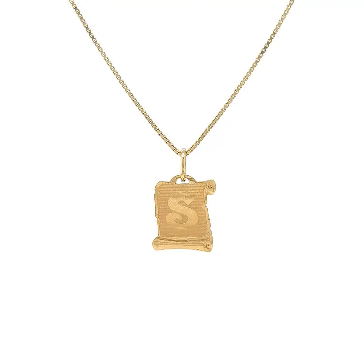 Gold Pendant Letter S