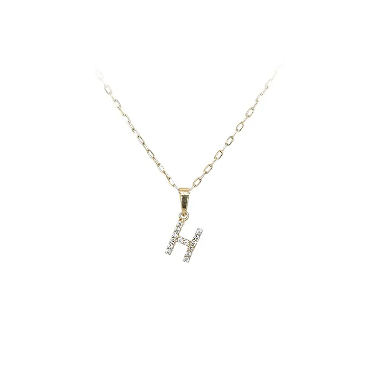 Gold Pendant Letter H