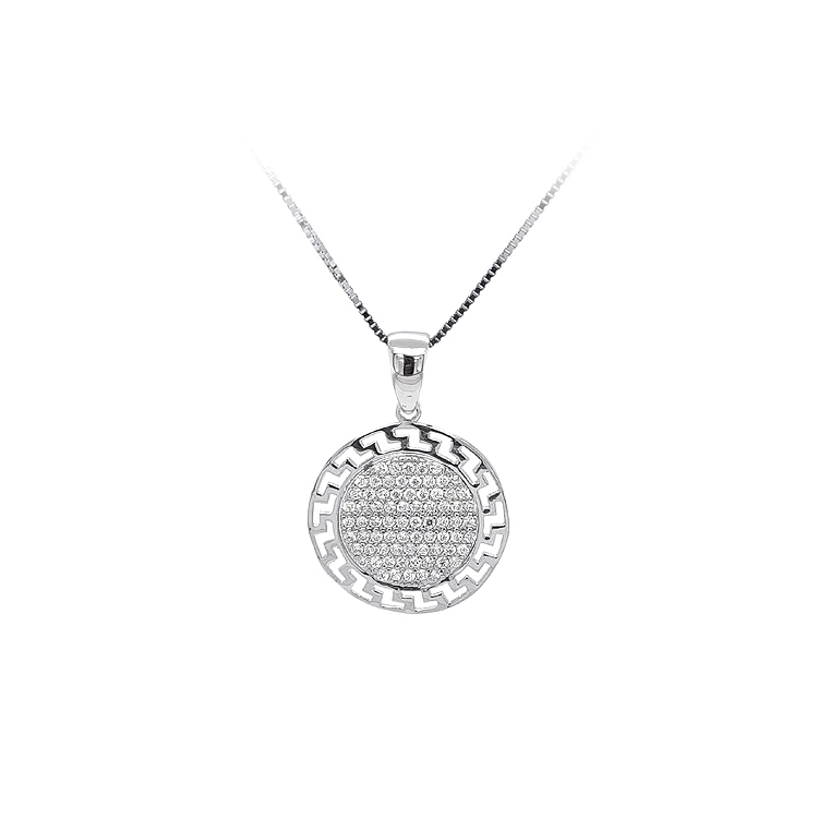 Pendant with White Gold Zircons