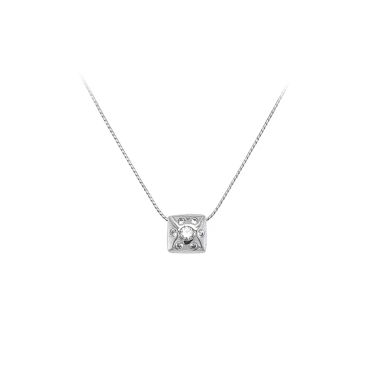 Pendant with White Gold Zircons