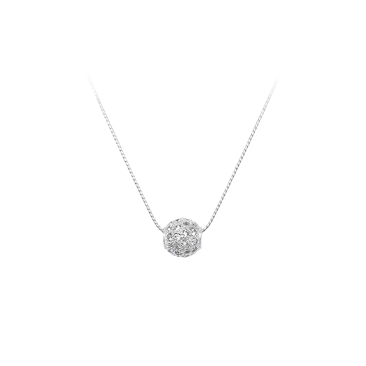 Pendant Ball with White Gold Zircons